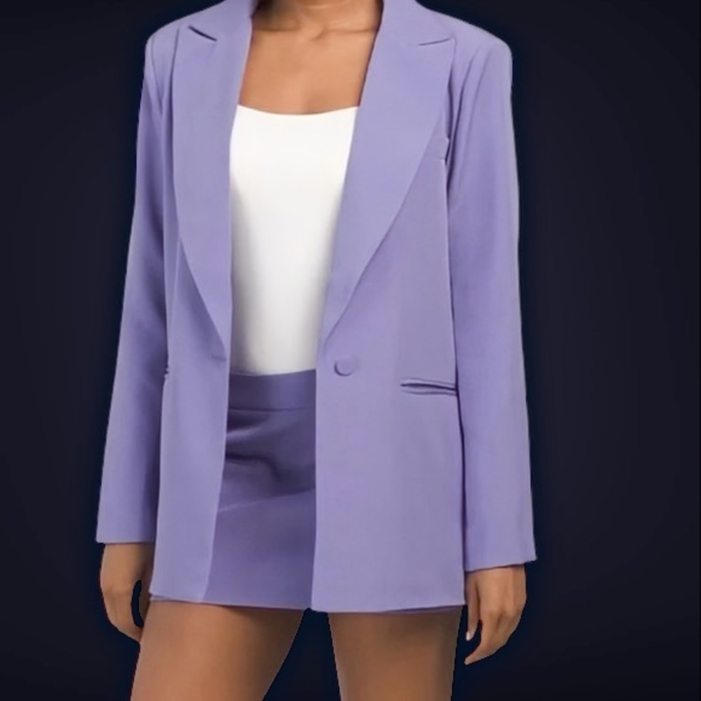 NWOT 4th + Reckless ‘Eden Roc’ Single Button Blazer in Lilac Purple Size Medium